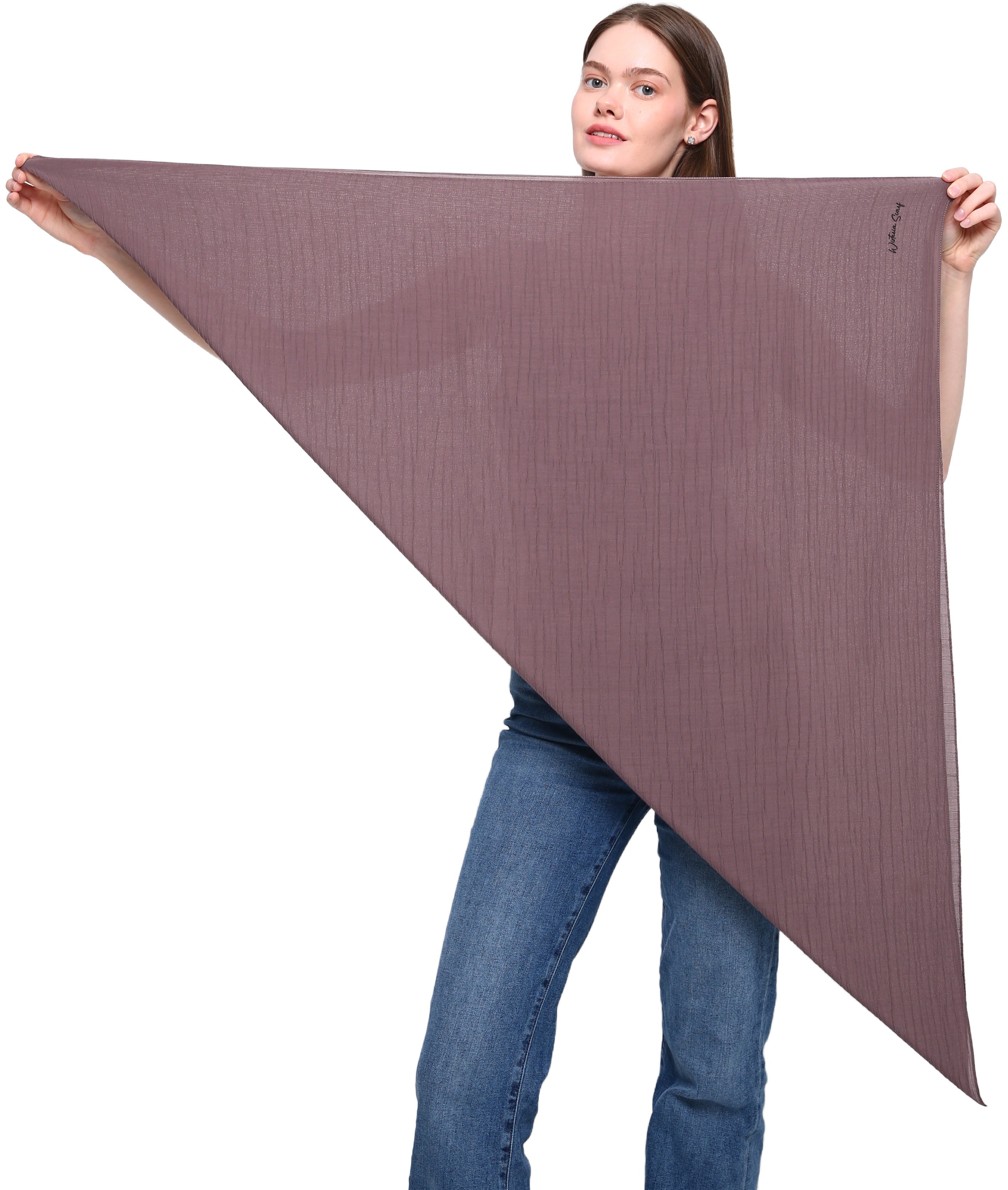 WOOD EFFECT SQUARE HEAD SCARF for Hair Loss