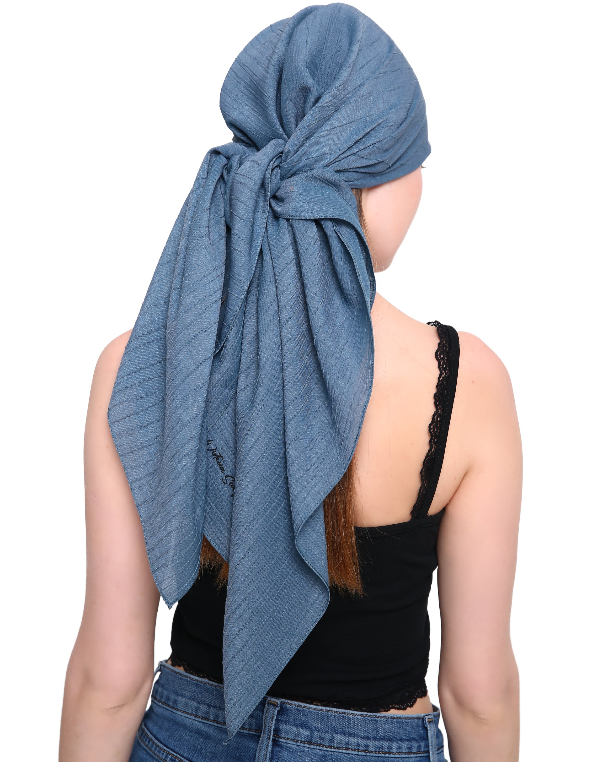 SQUARE HEAD SCARF Wood Effect Pattern Soft Luxury Viscose