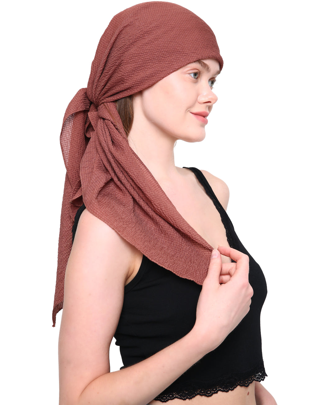 PRE-SHRUNK SQUARE HEAD SCARF for Hair Loss