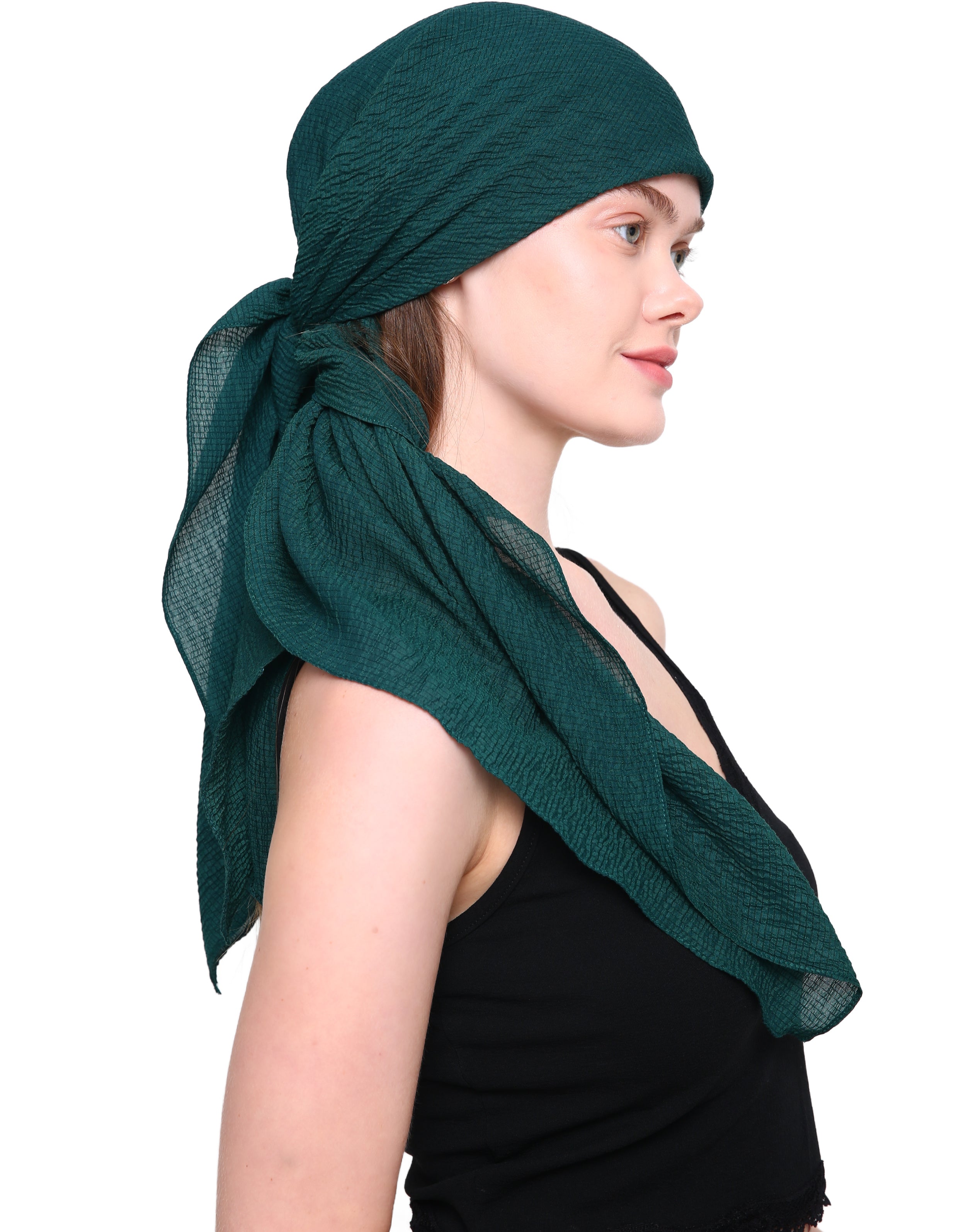 PRE-SHRUNK SQUARE HEAD SCARF for Hair Loss