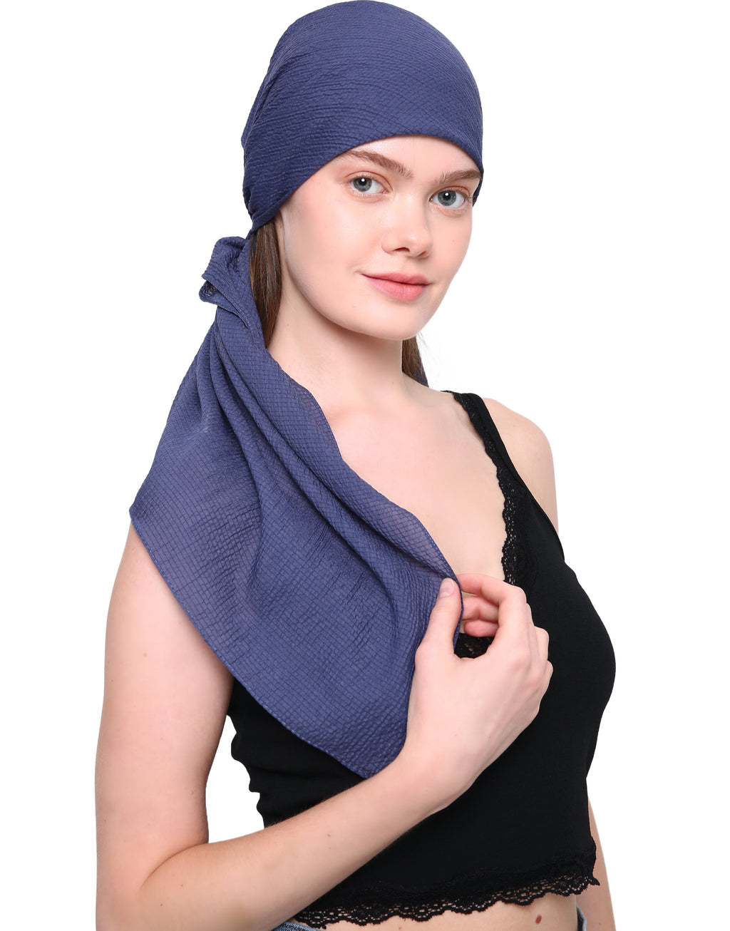 PRE-SHRUNK SQUARE HEAD SCARF for Hair Loss