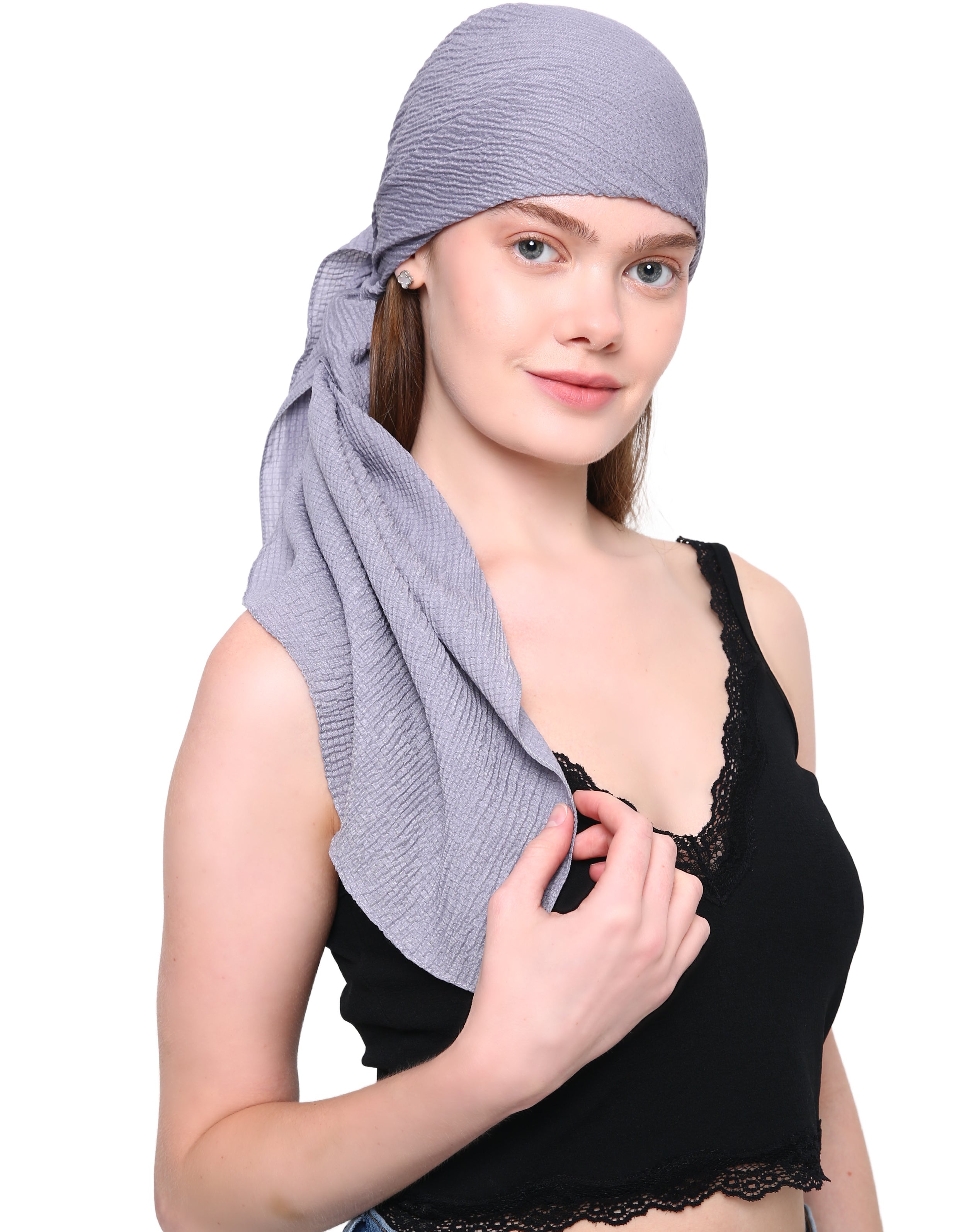 PRE-SHRUNK SQUARE HEAD SCARF for Hair Loss