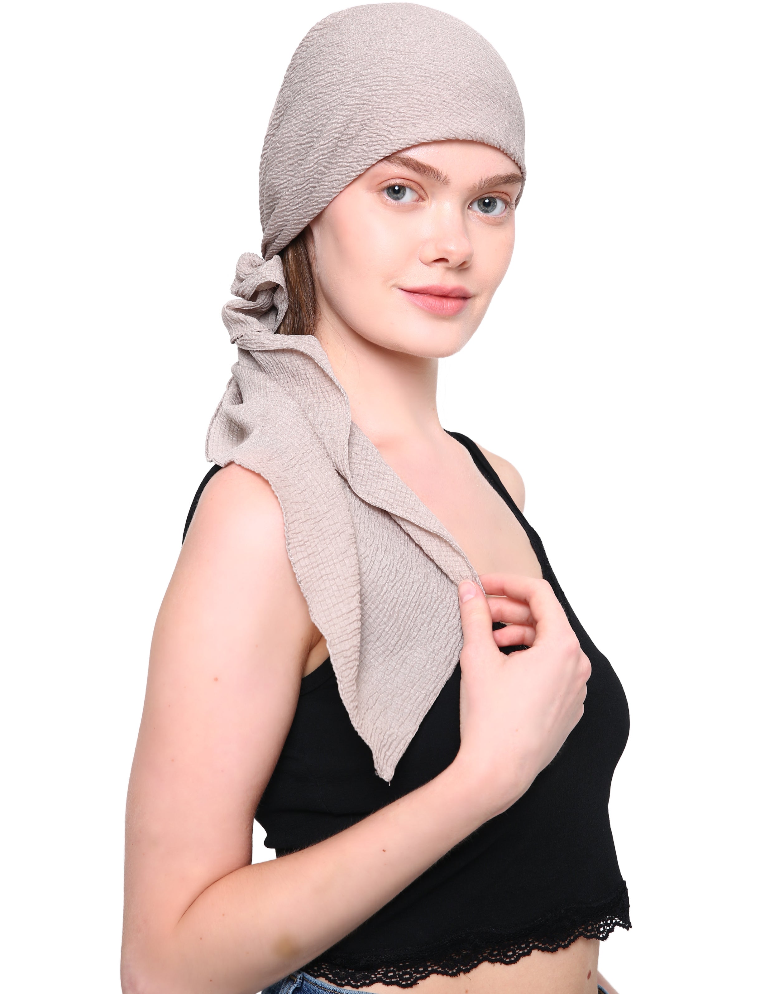 PRE-SHRUNK SQUARE HEAD SCARF for Hair Loss