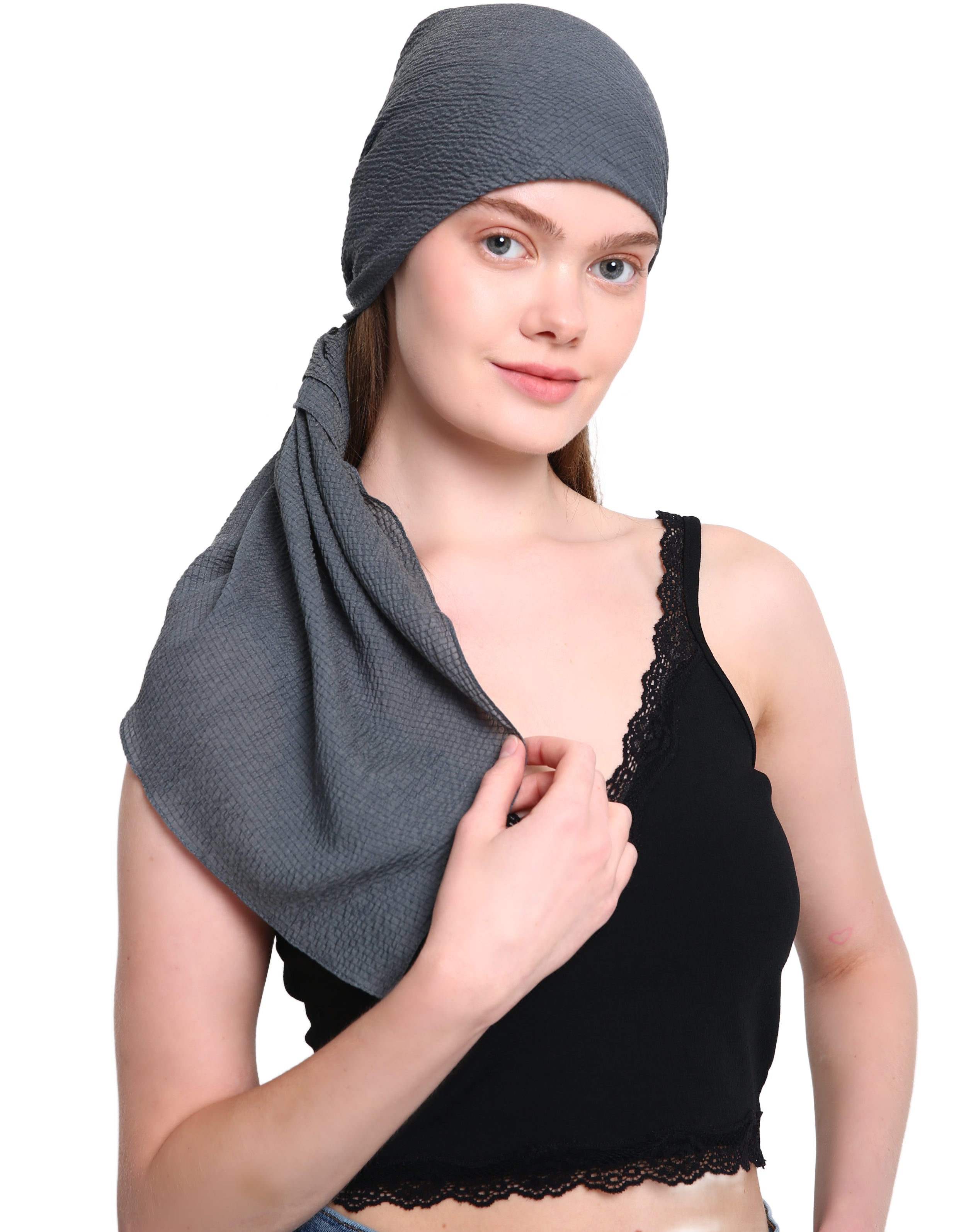 PRE-SHRUNK SQUARE HEAD SCARF for Hair Loss