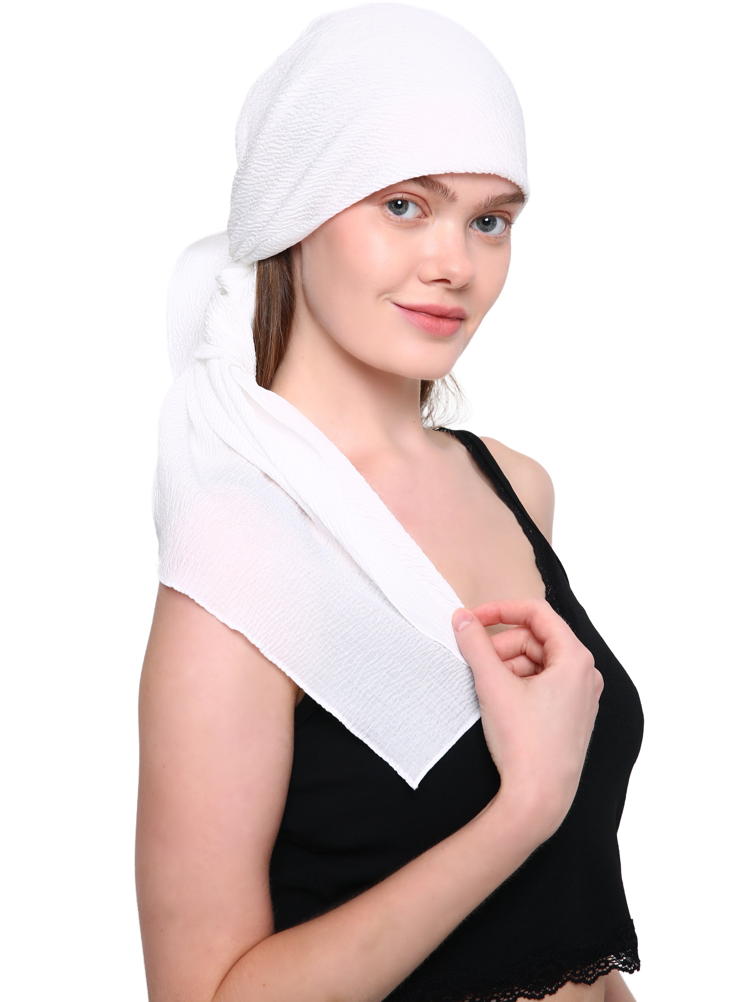 PRE-SHRUNK SQUARE HEAD SCARF for Hair Loss