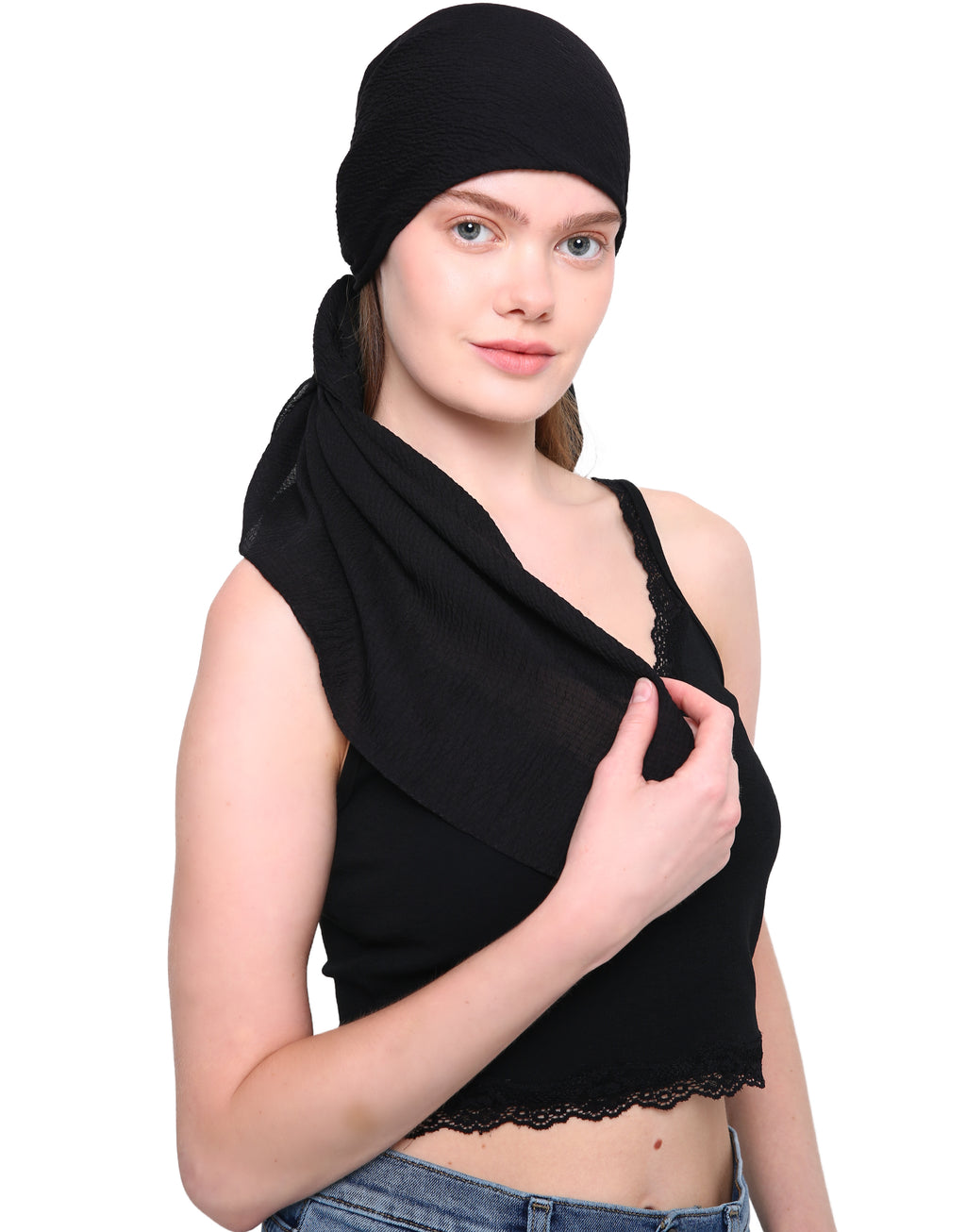 PRE-SHRUNK SQUARE HEAD SCARF for Hair Loss