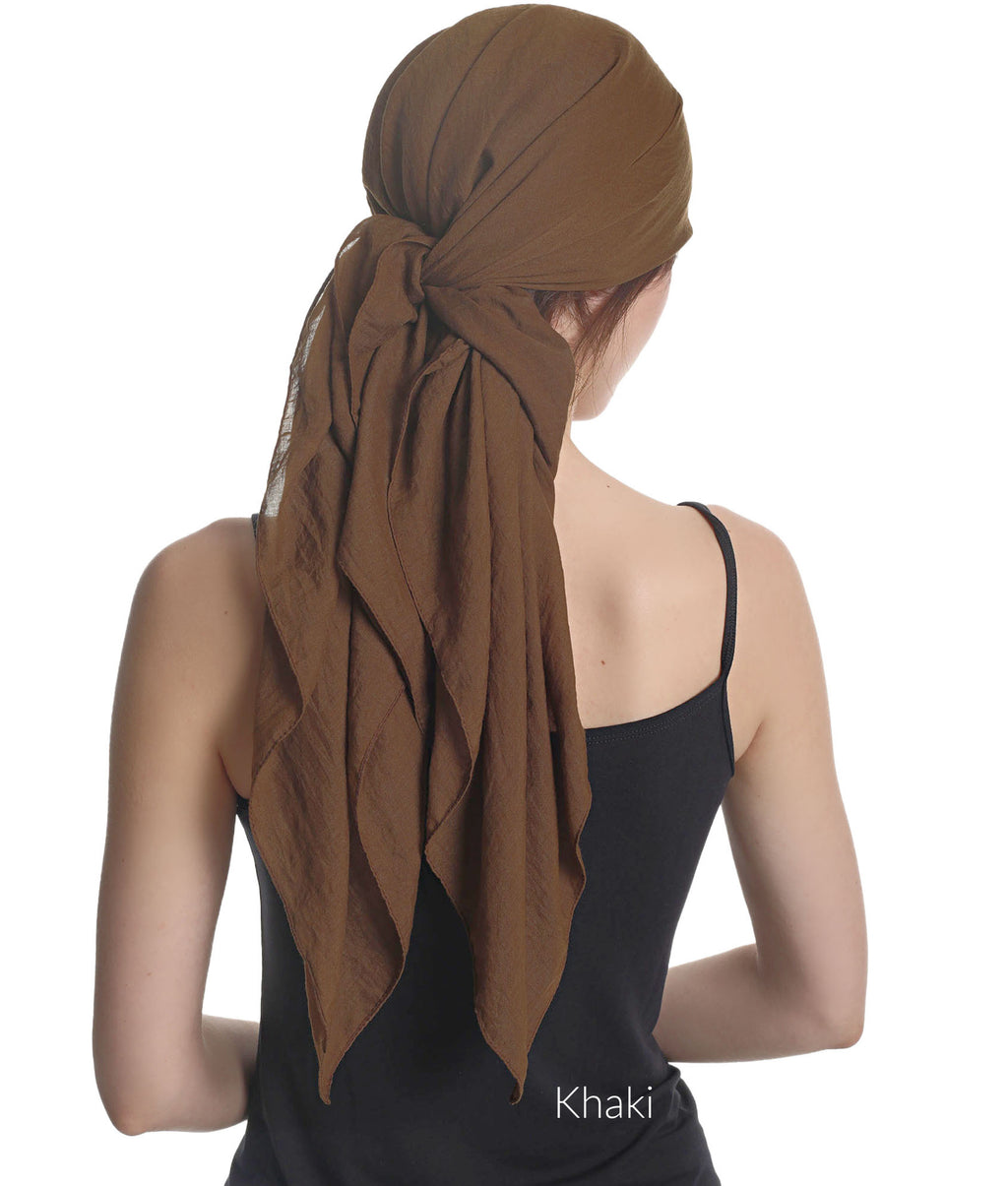 SOLID SQUARE HEAD SCARF for Hair Loss