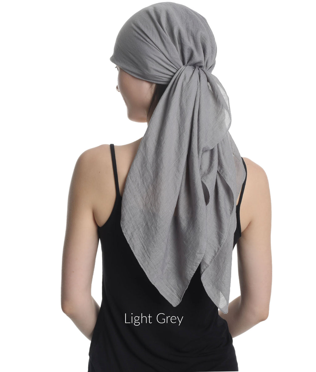 SOLID SQUARE HEAD SCARF for Hair Loss