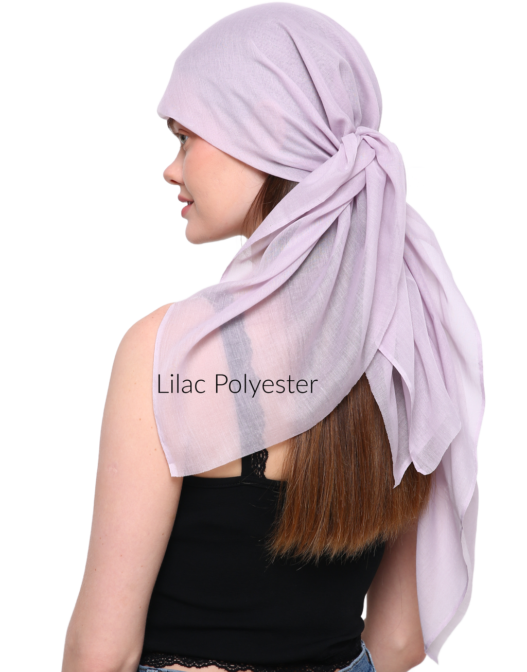 SEAMLESS SQUARE VISCOSE HEAD SCARF various colors, beautiful drape, soft and breathable with laser cut