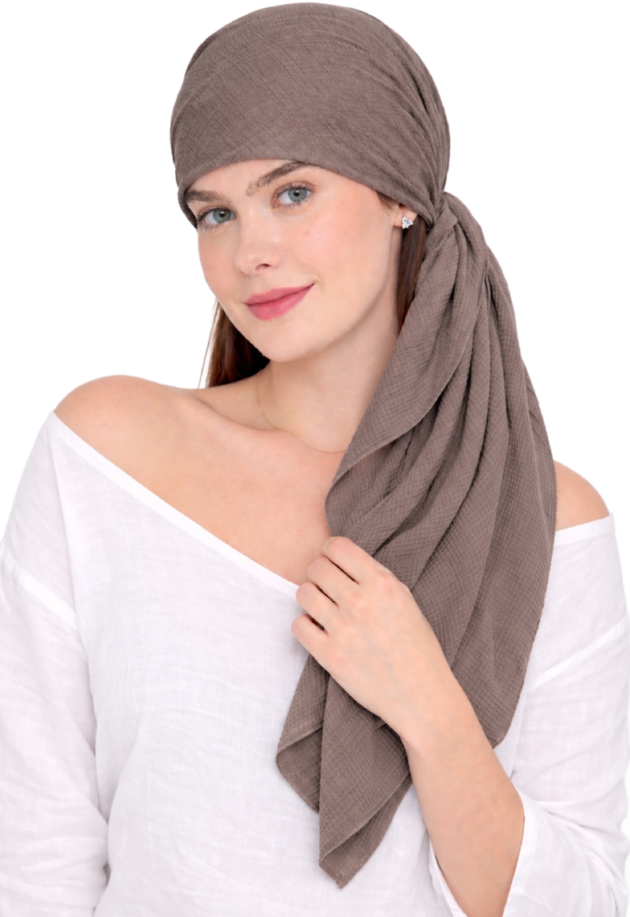 PRE-SHRUNK SQUARE HEAD SCARF for Hair Loss