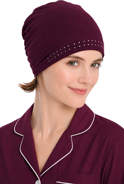 Bamboo Chemo Cap - Essential Jewelled Sleep Cap for Hair Loss