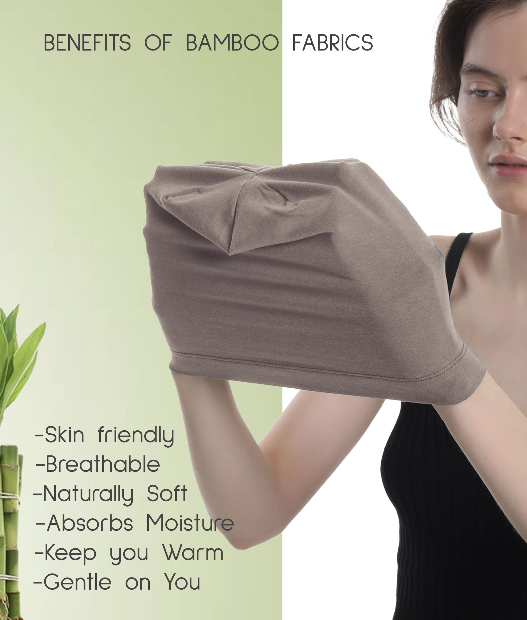 UNISEX BAMBOO BEANIE Sleep Cap, Indoors and Outdoors