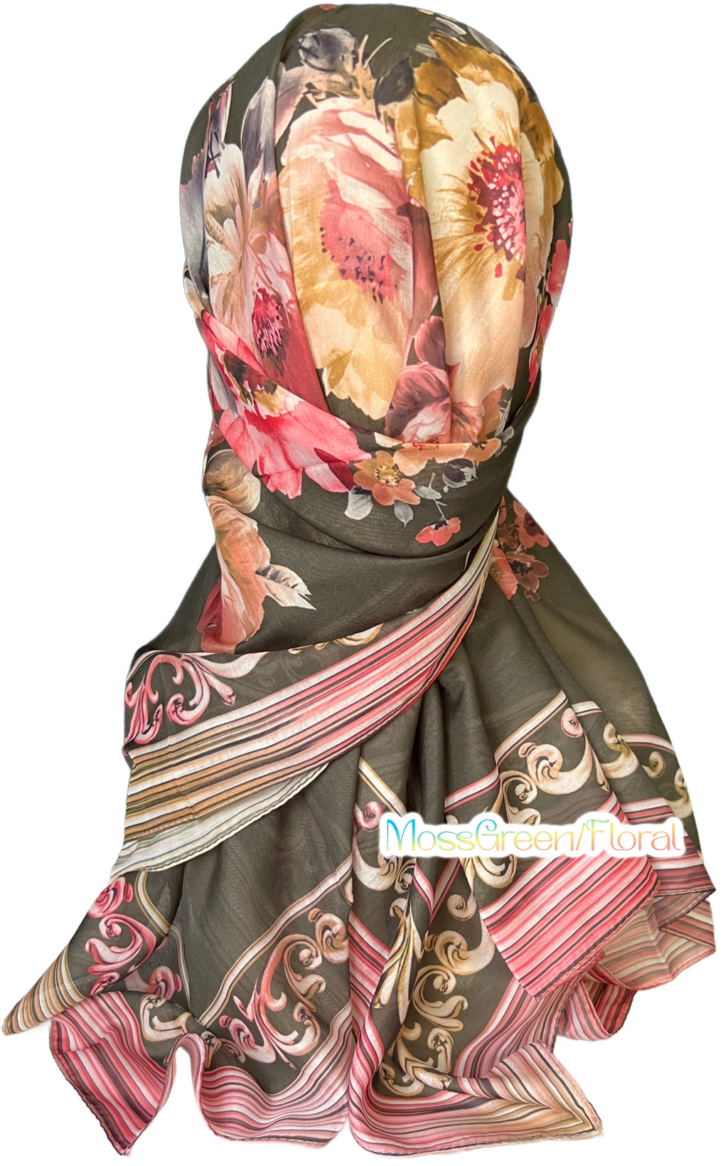 DIGITAL PRINT SCARF for Hair Loss