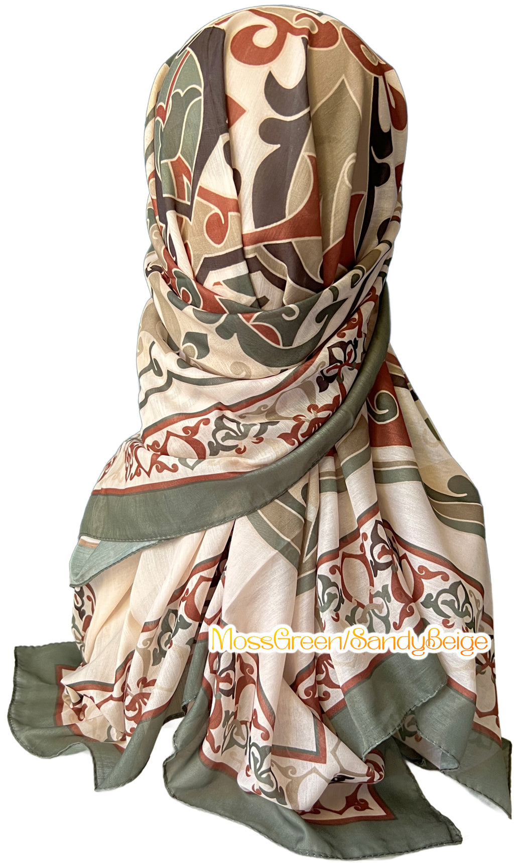 DIGITAL PRINT SCARF for Hair Loss