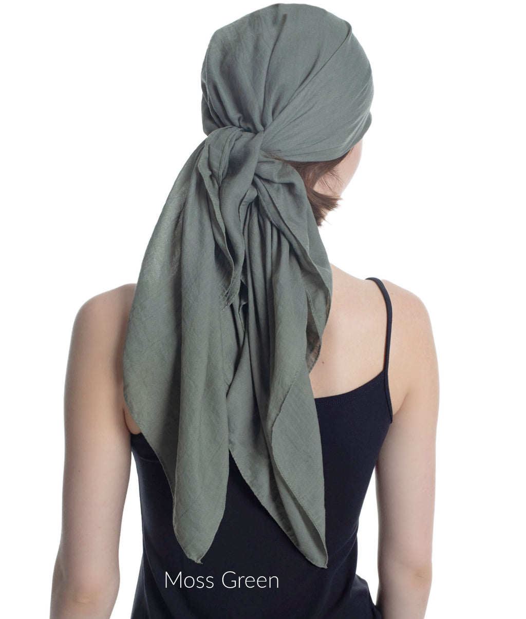 SOLID SQUARE HEAD SCARF for Hair Loss