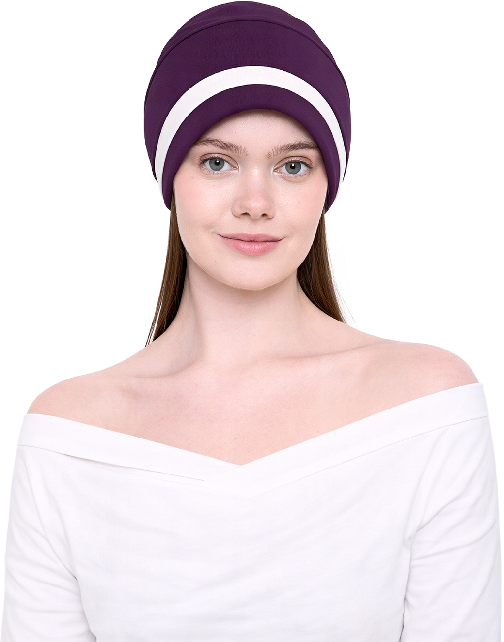 Chemo Hat with Flower Detail - Organza Padded Headwear for Hair Loss