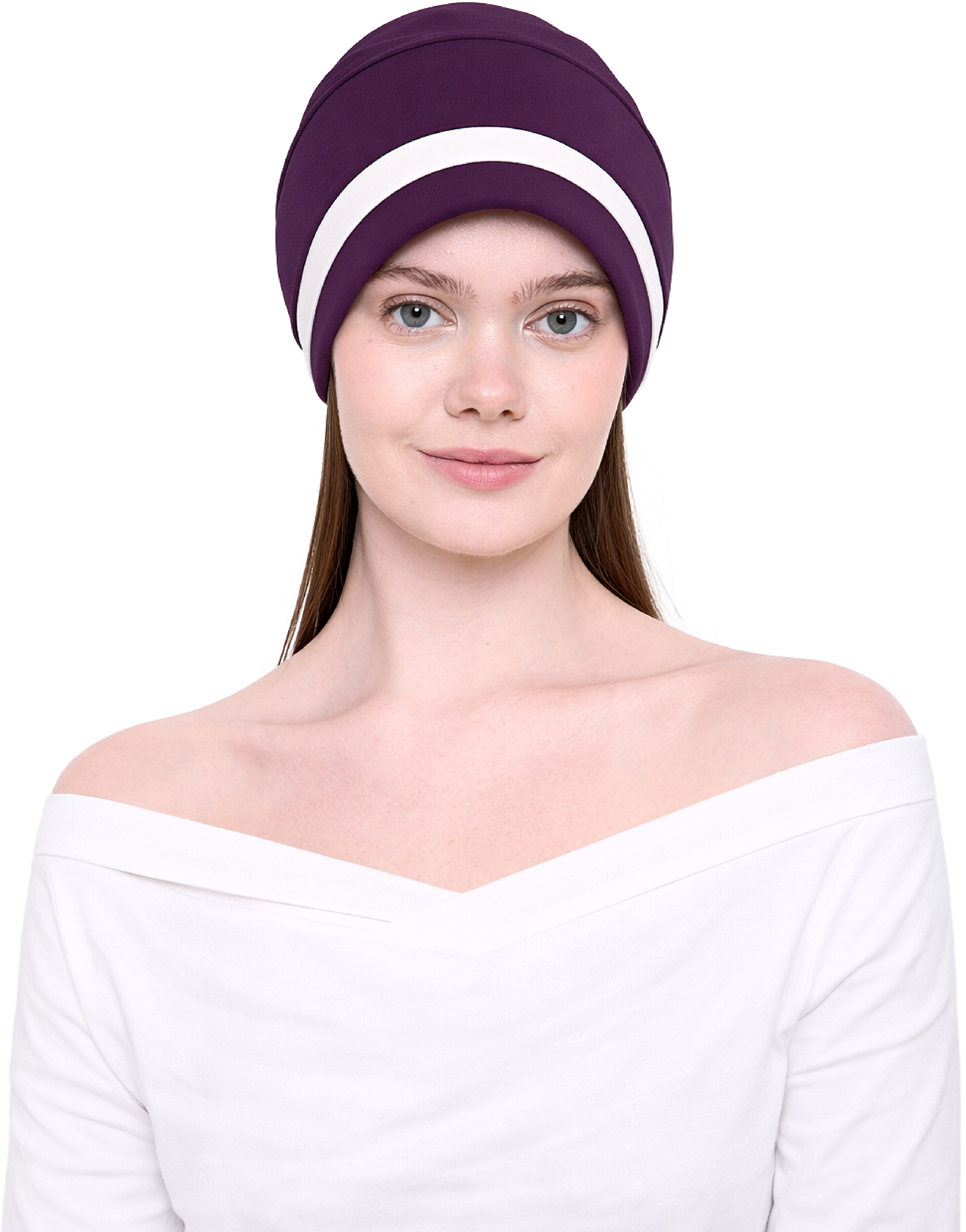 Chemo Hat with Flower Detail - Organza Padded Headwear for Hair Loss