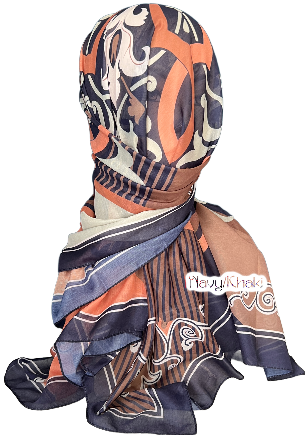 DIGITAL PRINT SCARF for Hair Loss