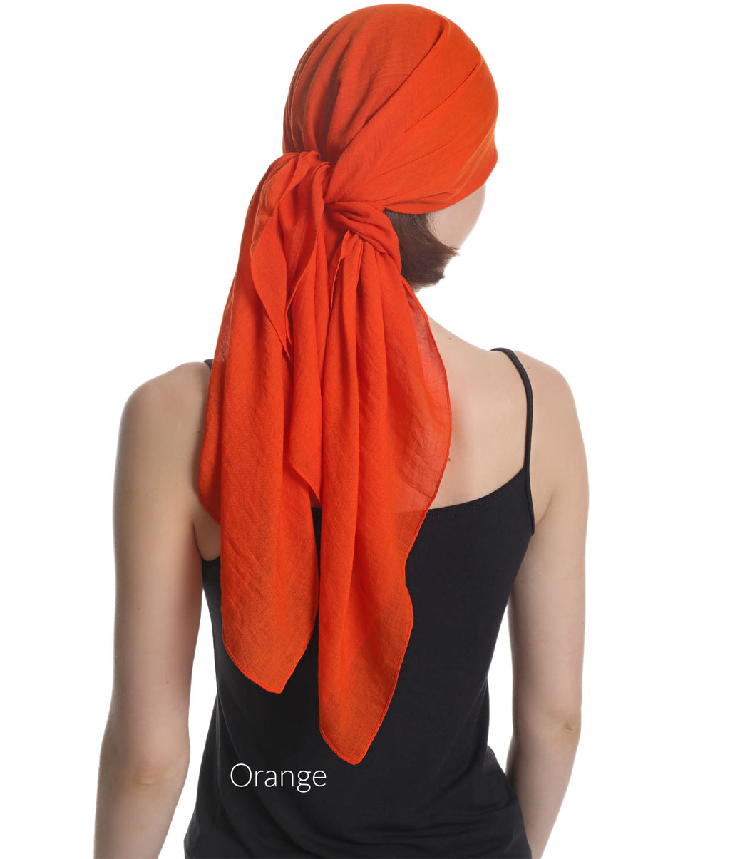 SOLID SQUARE HEAD SCARF for Hair Loss