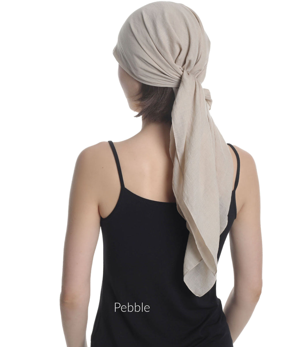 SOLID SQUARE HEAD SCARF for Hair Loss