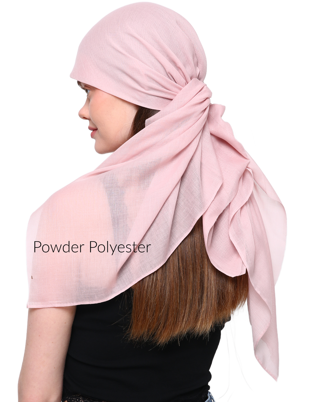 SEAMLESS SQUARE VISCOSE HEAD SCARF various colors, beautiful drape, soft and breathable with laser cut