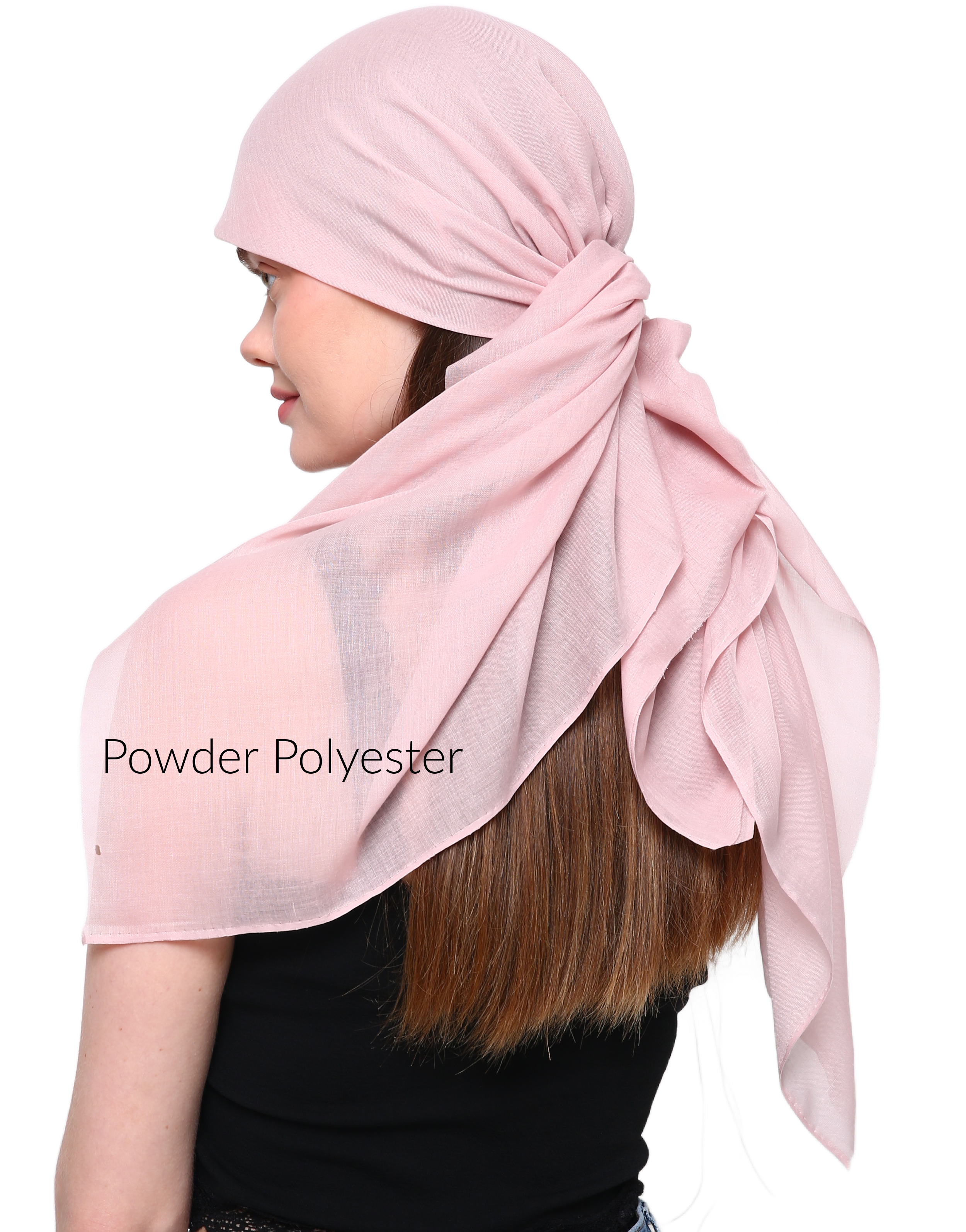 SEAMLESS SQUARE VISCOSE HEAD SCARF various colors, beautiful drape, soft and breathable with laser cut