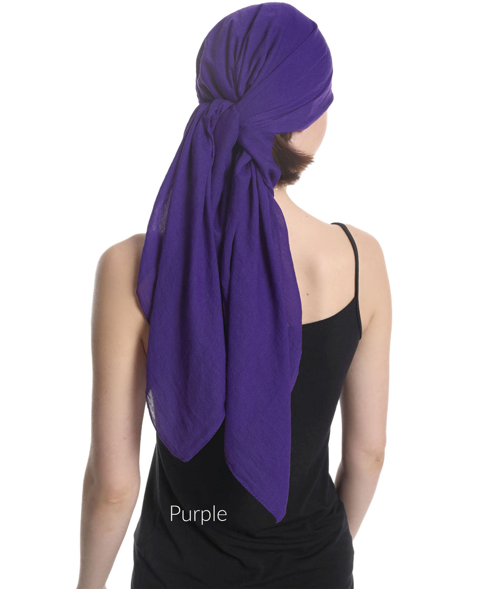 SOLID SQUARE HEAD SCARF for Hair Loss