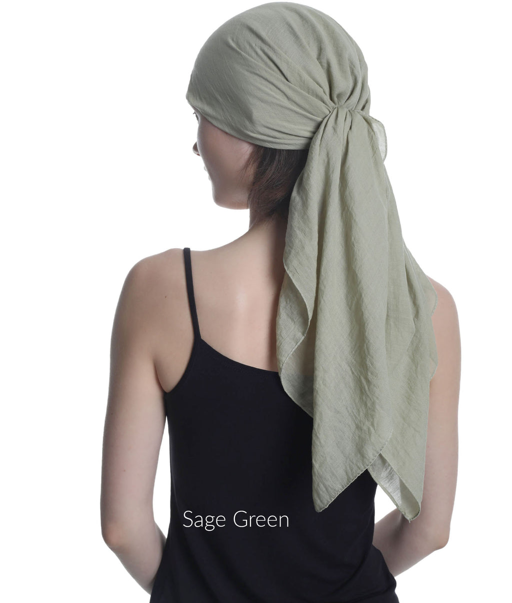 SOLID SQUARE HEAD SCARF for Hair Loss