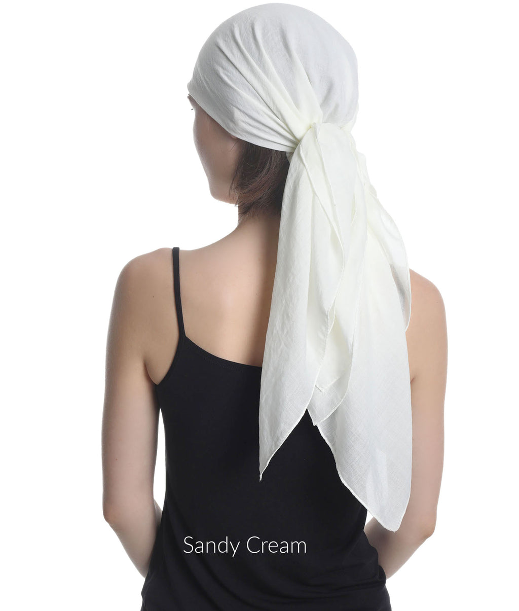 SOLID SQUARE HEAD SCARF for Hair Loss