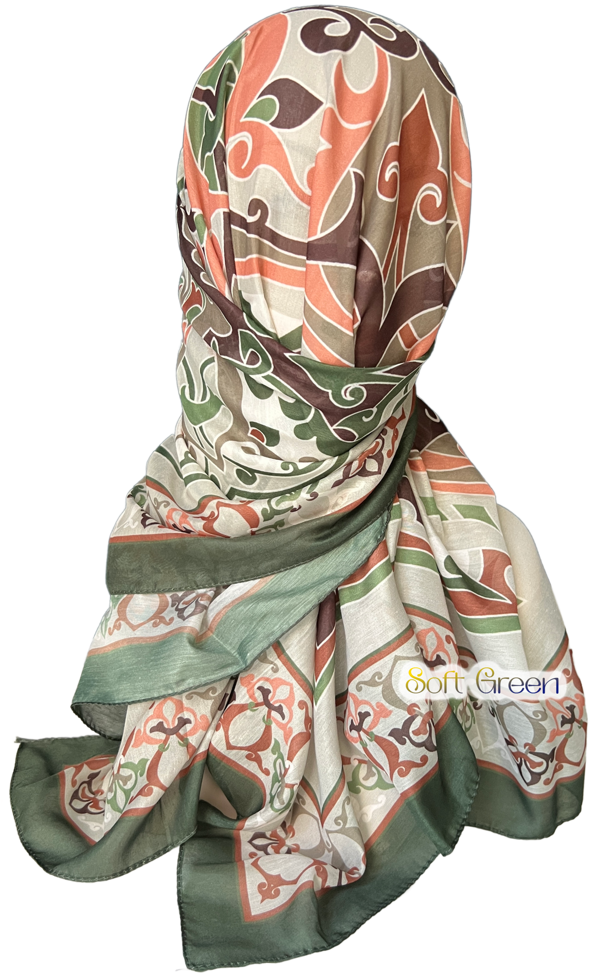 DIGITAL PRINT SCARF for Hair Loss