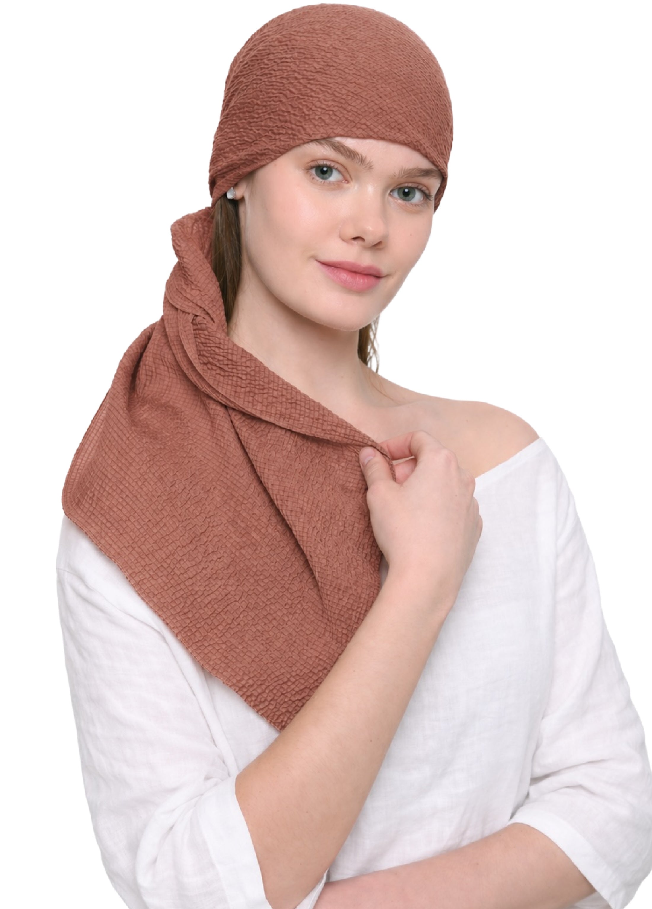 PRE-SHRUNK SQUARE HEAD SCARF for Hair Loss
