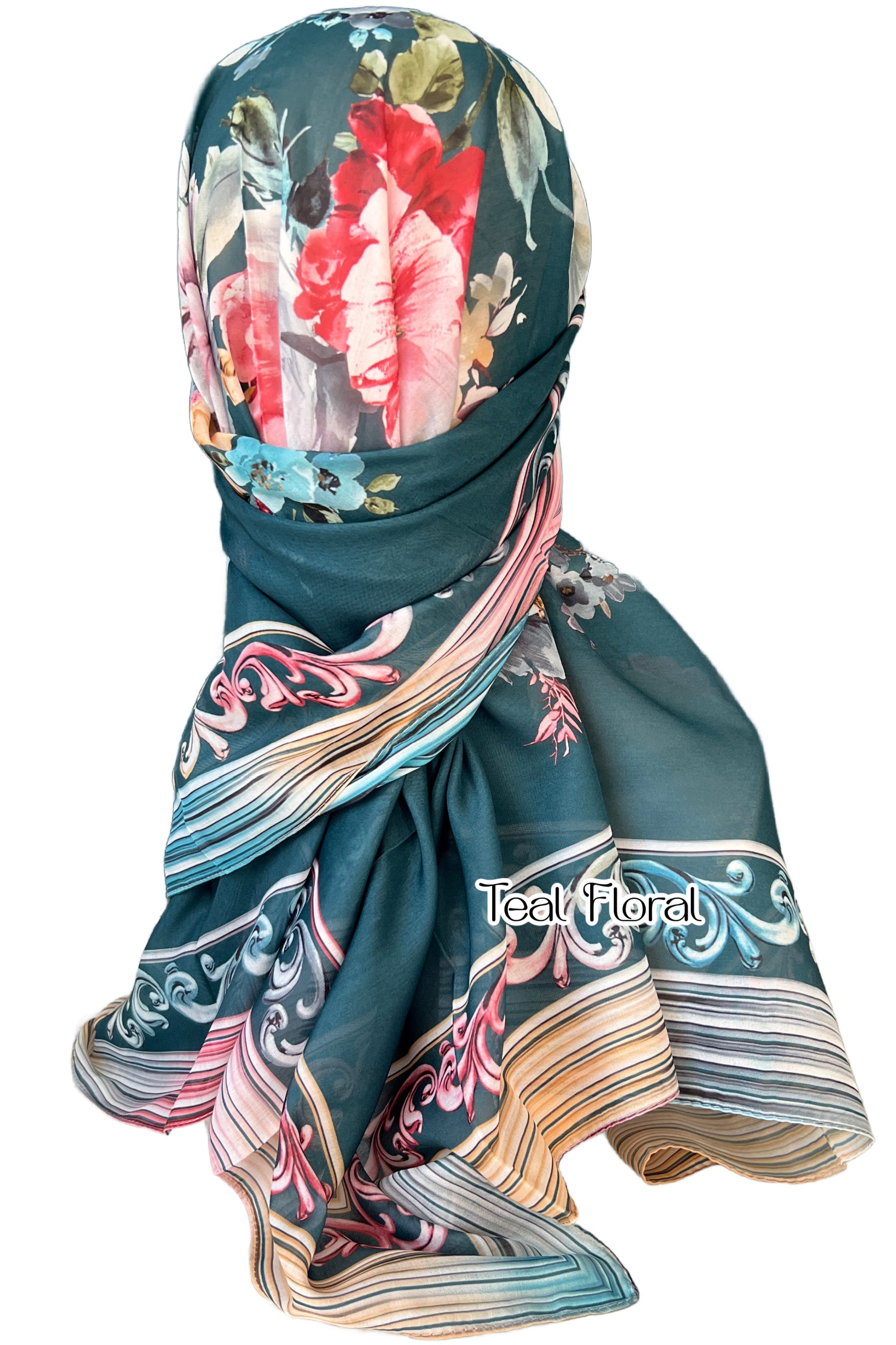 DIGITAL PRINT SCARF for Hair Loss