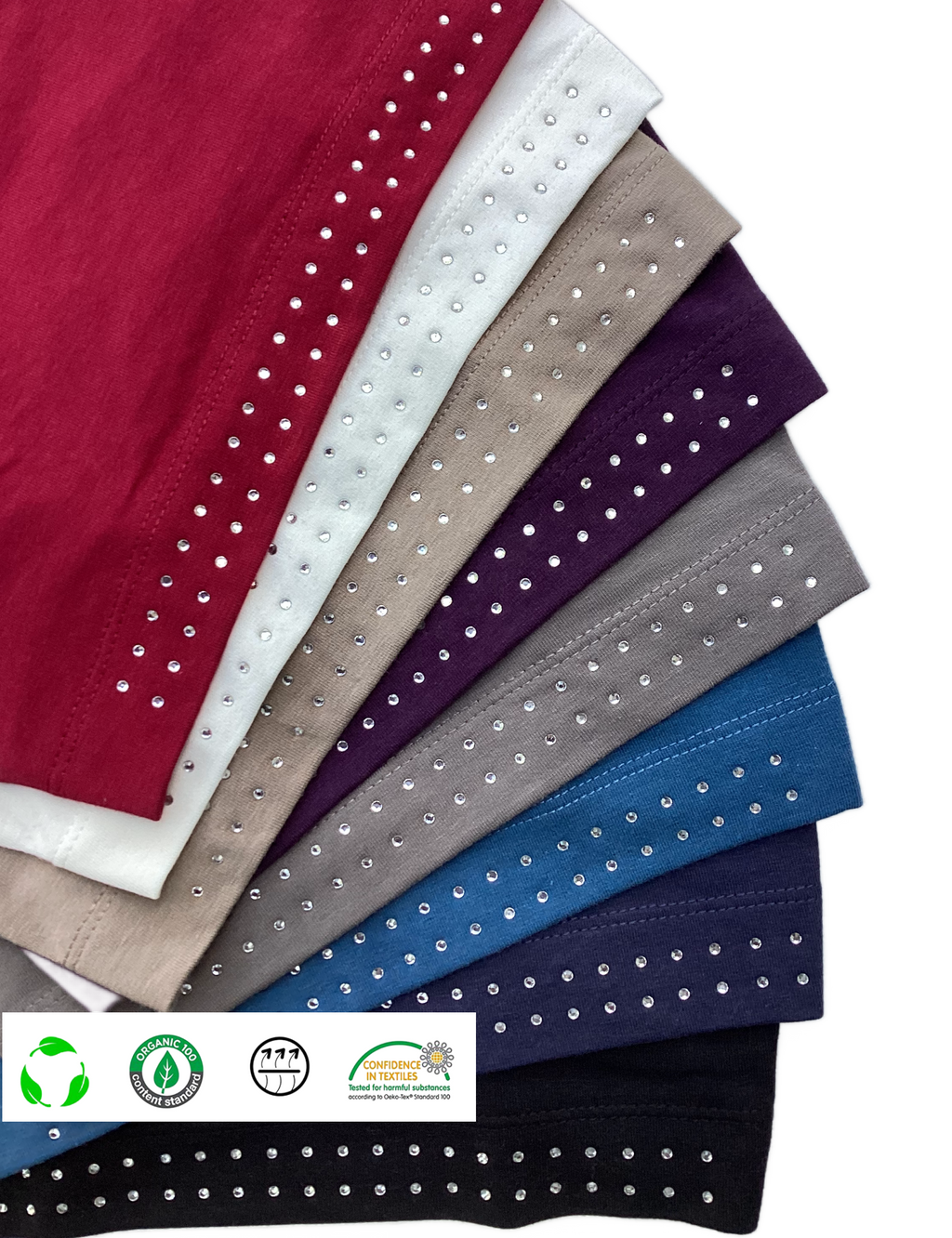 BAMBOO ESSENTIAL JEWELLED CAP Under Hat & Scarf, Sleep Cap