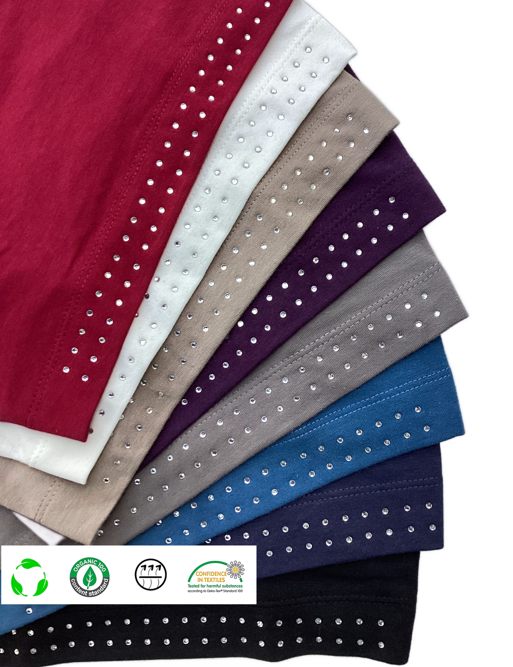 BAMBOO ESSENTIAL JEWELLED CAP Under Hat & Scarf, Sleep Cap