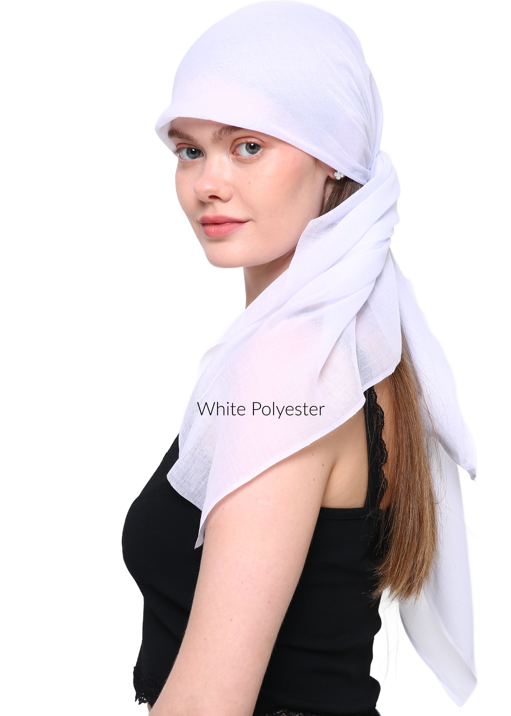 SEAMLESS SQUARE VISCOSE HEAD SCARF various colors, beautiful drape, soft and breathable with laser cut