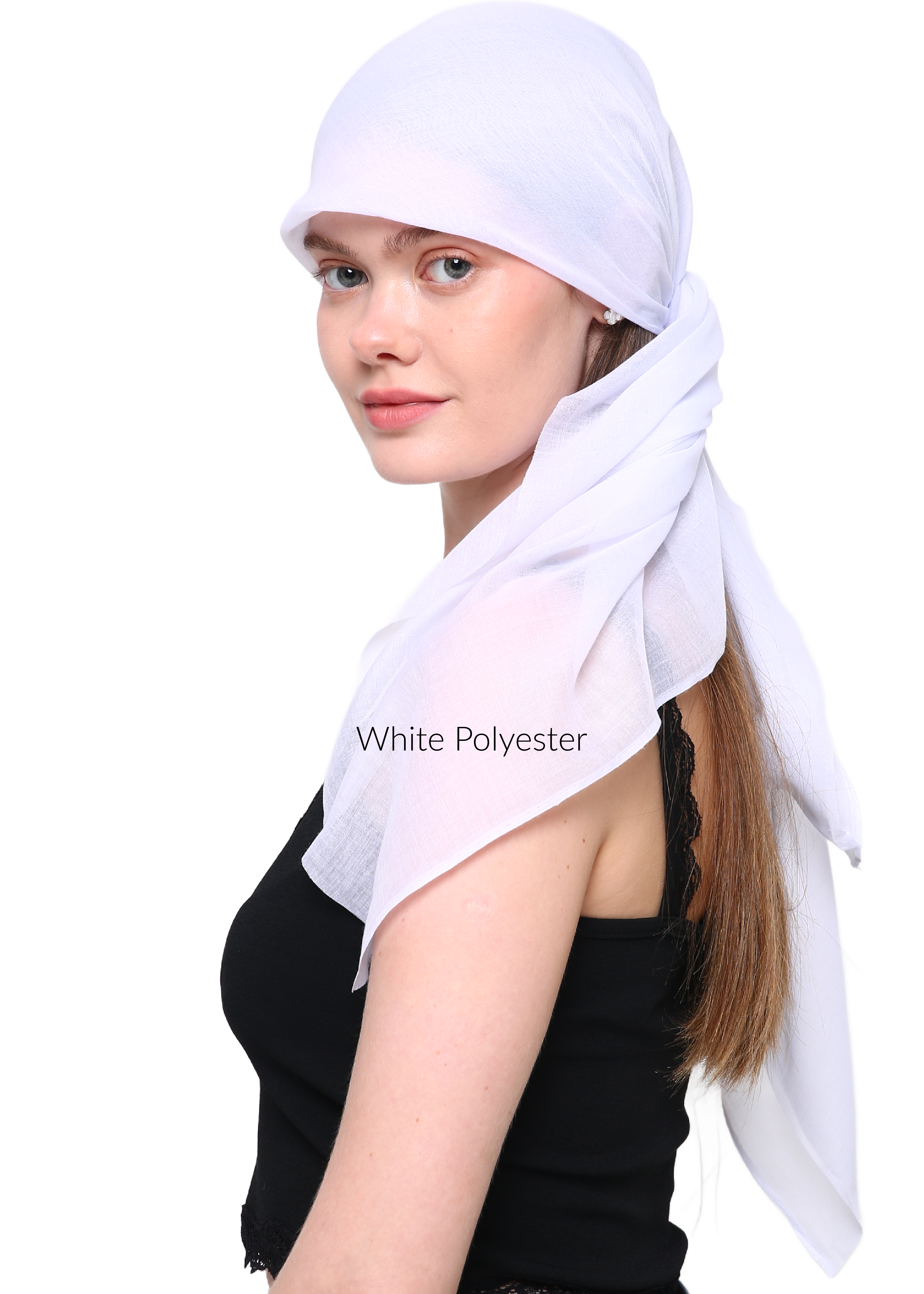 SEAMLESS SQUARE VISCOSE HEAD SCARF various colors, beautiful drape, soft and breathable with laser cut