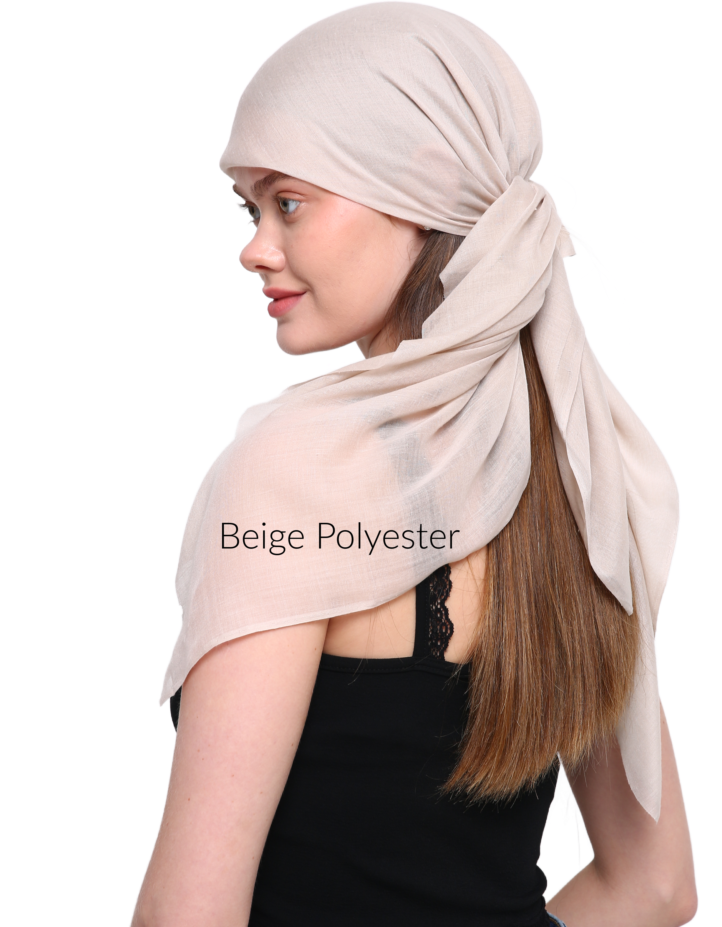 SEAMLESS SQUARE VISCOSE HEAD SCARF various colors, beautiful drape, soft and breathable with laser cut