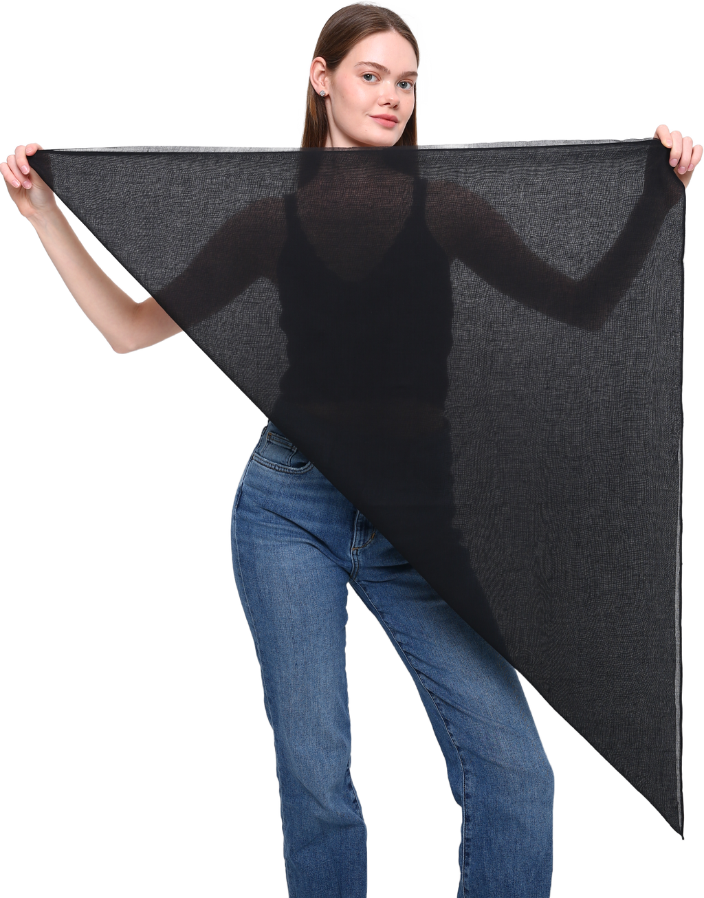 SEAMLESS SQUARE VISCOSE HEAD SCARF various colors, beautiful drape, soft and breathable with laser cut