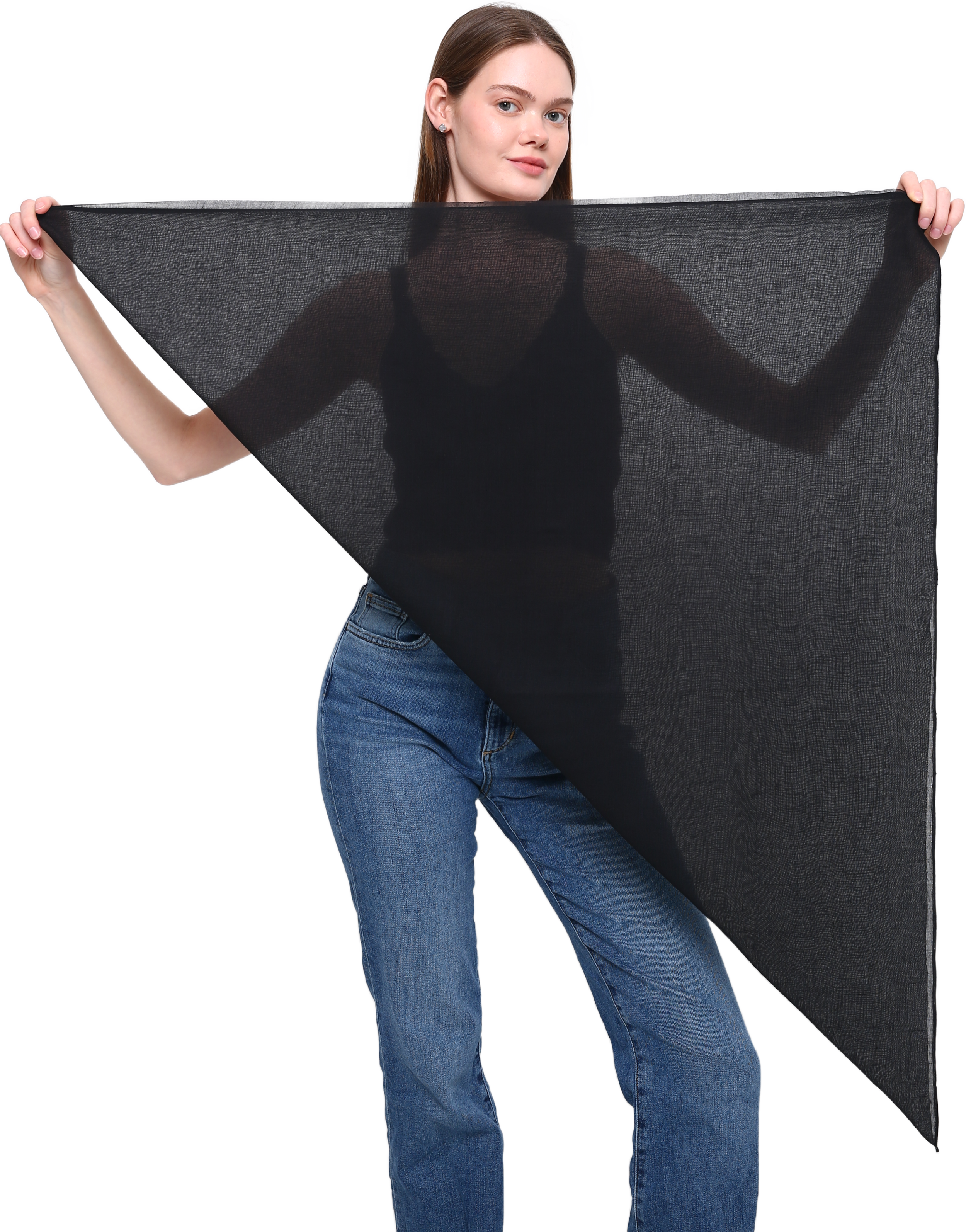 SEAMLESS SQUARE VISCOSE HEAD SCARF various colors, beautiful drape, soft and breathable with laser cut