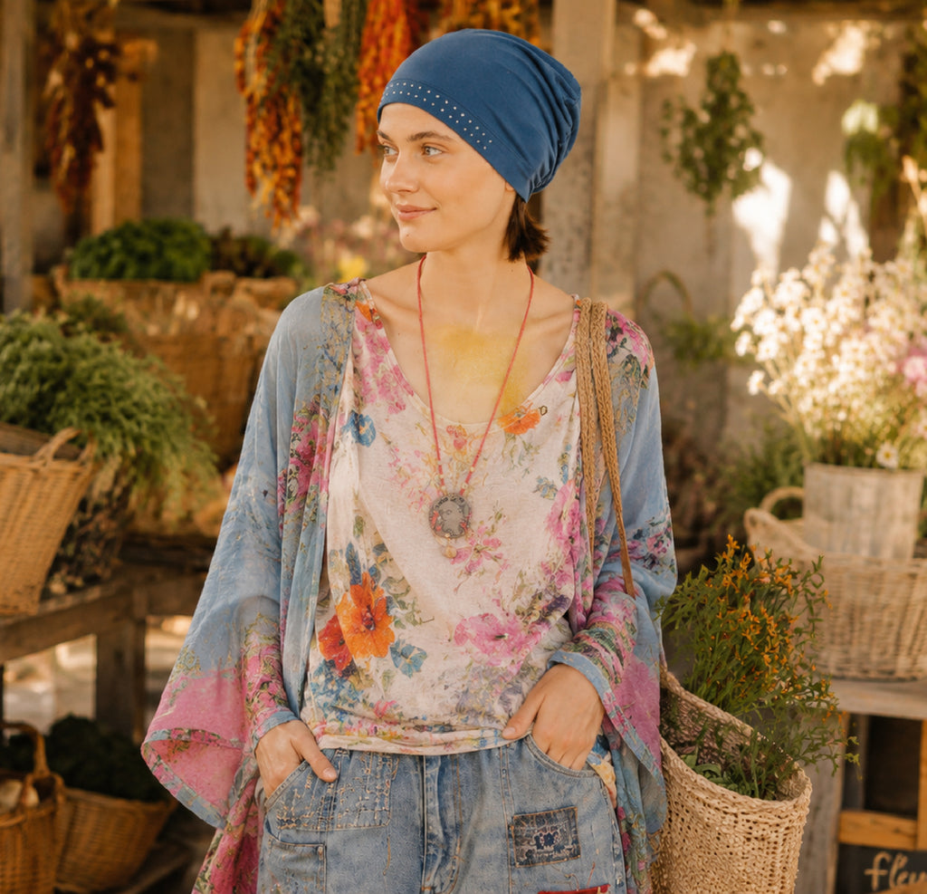 Bamboo Chemo Cap - Essential Jewelled Sleep Cap for Hair Loss