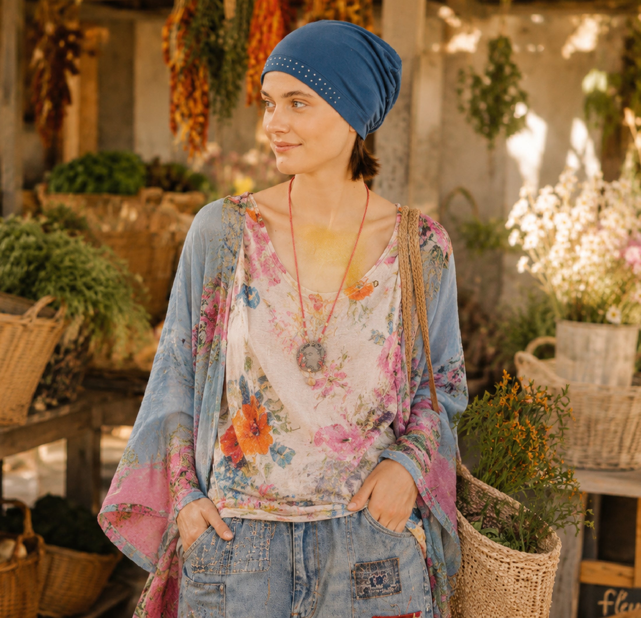 Bamboo Chemo Cap - Essential Jewelled Sleep Cap for Hair Loss