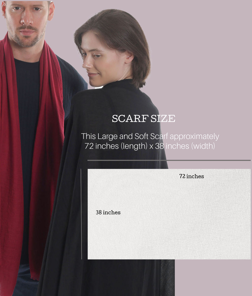 LONG CASUAL COMFY SCARF Gentle Scarf for Sensitive Skin