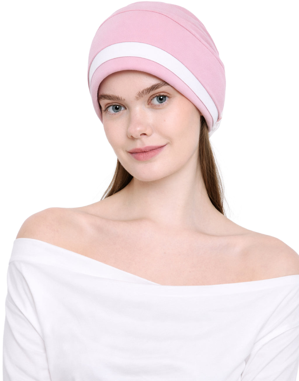 Chemo Hat with Flower Detail - Organza Padded Headwear for Hair Loss